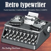 Mini Retro Typewriter DIY Model Building Blocks Sets MOC Bricks Toys Kids Gift - £39.14 GBP