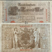 Germany 1000 marks 1910 UNC banknote - $36.30