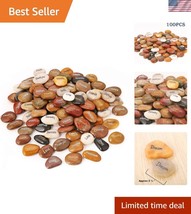 100 Bulk Inspirational Palm Stones - Unique Hand-Engraved Stones for Wel... - $125.99