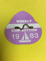 Vintage 1983 Ship Bottom Weekly NEW JERSEY BEACH BADGE TAG Jersey Shore - $22.95