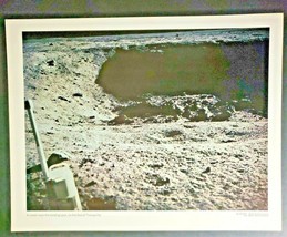 Vintage NASA Photo - Apollo 11 A Crater Near Landing Spot  69-HC-881 14&quot; x 11&quot; S - £13.58 GBP