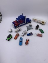 Mixed Lot of 14 Various Toy Cars Transformer Truck, Matchbox Double Bus ... - $14.00