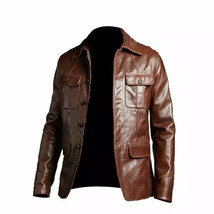 M Winter Fashion Style Casual Men&#39;s Blazer Coat Jacket Sheepskin Leather... - $56.09