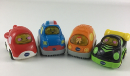 VTech Go! Go! Smart Wheels Vehicles 4pc Lot Van Police Airplane Lights Sounds - £21.32 GBP