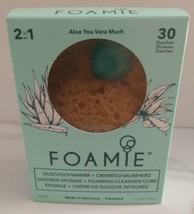 1- FOAMIE 2in1 &quot;Aloe You Vera Much&quot; Shower Sponge (30 Uses) New - £5.57 GBP