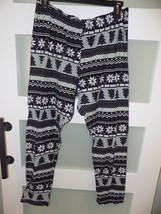 Merry Wear Snowflakes/Tree Print Pajama Legging Bottoms Size XL Women&#39;s EUC - £14.62 GBP