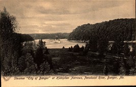 Steamer City Of Bangor Hampden Narrows Penobscot River UDB Maine POSTCARD bk37 - £3.90 GBP