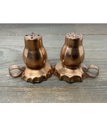 Vintage Copper Salt &amp; Pepper Shakers Oil Lamp Lantern 2.5” Tall - $14.80