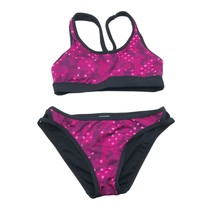 TYR Womens Bikini Set Swim Workout Purple Black S - $33.73