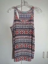MAURICES LADIES SLEEVELESS LOOSE TANK-JR. L-NWOT-SOUTHWESTERN PATTERN-CO... - $5.89