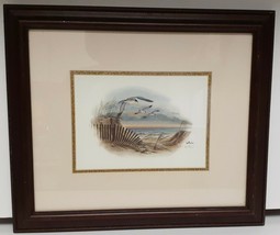 Don Balke Signed Framed Lithographic Print Art w COA Ocean Marsh Seagull Scene - £95.80 GBP