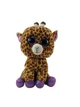 2014 Ty Beanie Boo Safari Giraffe Brown Purple Bean Plush Stuffed Animal  19&quot; - £19.75 GBP