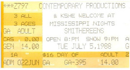 Le Billet De Spectacle Des Smithereens Du 5 Juillet 1988 À St. Louis, Missouri - $39.59