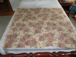 3246. Dusty Roses On Cream Home Decor Quilting Cotton Fabric - 54&quot; X 1 1/4 Yds. - £7.90 GBP