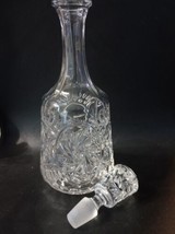 Large 13&quot; Vintage Bohemian Styled Crystal Liquor Whiskey Decanter Free Shipping - £102.21 GBP