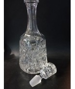 Large 13&quot; Vintage Bohemian Styled Crystal Liquor Whiskey Decanter Free S... - $177.78 CAD