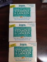 3 Jergens Vitamin E &amp; Lanolin for Sensitive Skin 2 pk 4.75 oz Soap Bar VTG 1993 - £15.47 GBP