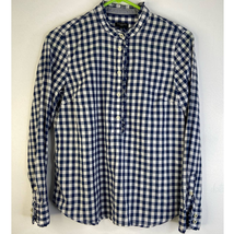 Talbots Women Check Button Front Shirt Size Pp Ruffle Collared Long Sleeve - £14.06 GBP