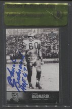 CHUCK BEDNARIK SIGNED 1997 UD LEGENDS CARD #22 EAGLES HOF AUTO BECKETT B... - $827.61 MXN