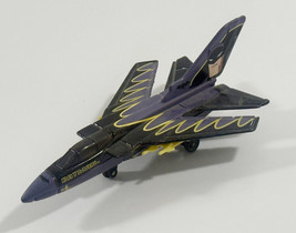 Vintage Matchbox Tornado DC Batman Jet Aircraft Black Purple Die Cast 2000 - $9.89