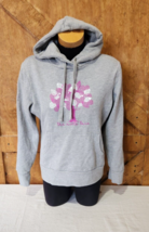 The North Face Womens medium pullover hoodie gray Purple lettering &amp; tree - $20.00