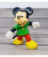 Walt Disney Productions Mickey Mouse 2&quot; PVC Figure Toy VTG Cake Topper - $5.02