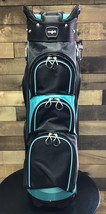 DEMO Majek Premium Ladies Black Teal Golf Bag 14-way Top 5013-LJKR - $230.34 CAD