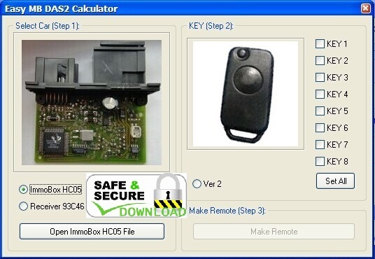 Mercedes DAS2 Calculator for Remote KEY repair - W124 W140 W202 W208 W210 - $50.00