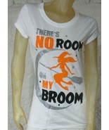 Halloween &quot;There&#39;s No Room On My Broom&quot; Tee Size L - £7.77 GBP