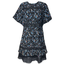 Chelsea28 floral lace trim Short Sleeve Pleated dress size XS - $24.73