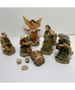 Ks Collection Resin Nativity Scene Set of 9 Figures Shepherd Sheep Baby ... - £14.93 GBP