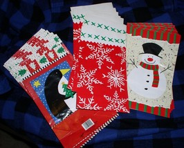 Christmas Bags Lot Of 40 Holiday Gift Trinket Sacks - £19.91 GBP