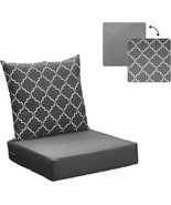 ANONER Chair Cushions for Patio Furniture 24 x 24 Outdoor Deep Seat Cush... - $92.00 CAD