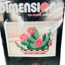 Dimensions Cross Stitch kits Flowering Cactus 7”x 5” Started See All Pics - £11.17 GBP