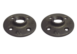 Floor Flange 3/8&#39;&#39; in. FPT Malleable Iron, Black  - B &amp; K  521-602HC (2-... - $14.84