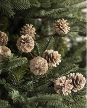 WINTER PINECONES PICKS SET OF 12 CHRISTMAS TREE DECORATION HANDCRAFTED - £201.16 GBP