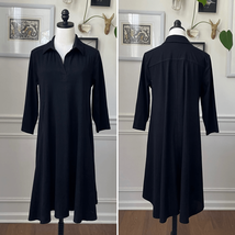 Women With Control QVC Black 3/4 Sleeve Polo Dress Black S - $458.62 MXN