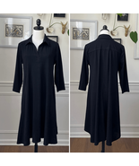 Women With Control QVC Black 3/4 Sleeve Polo Dress Black S - €21,01 EUR