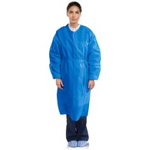 Disposable Isolation Gowns Small-Medium. Pack of 5 Blue PP + PE 60 GSM... - £21.04 GBP