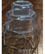 3 Piece Arcoroc Octagon Geometric Different Size Bowls or Plant Terrariums - $658.42 MXN