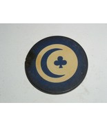 Vintage Poker Chip Moon Club Early 1900&#39;s Clay or Clay Composite Bakelite? - $224.27 MXN