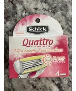 Schick Quattro for Women Razor Refill Ultra Smooth Papaya &amp; Pearl 4 Coun... - £9.45 GBP