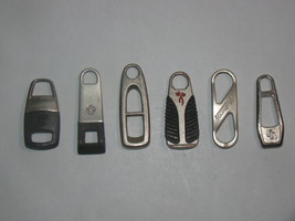 Lot of (6) Assorted Luggage Replacement Zipper Pulls a - £7.86 GBP