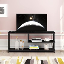 Home Bi Tv Stand For Tv Up To 55 Inch, Entertainment Center, Corner, Black. - £91.86 GBP