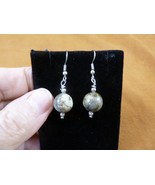 DP1-18a REAL DINOSAUR POOP 12mm bead dangle EARRINGS Utah ancient Dino C... - $26.24 CAD