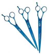5200 Blue Titanium Professional Grooming Straight Shears Choose Size or ... - $61.49+