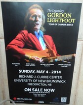 Gordon Lightfoot 2014 Poster University New Brunswick Tour 17*11 In Fred... - $561.57 MXN