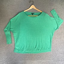 Eileen Fisher Sweater Womens XS Medium Kelly Green Organic Cotton Cashmere Shirt - £36.04 GBP