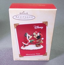 Hallmark 2003 Mistletoe Time Disney Mickey Minnie Mouse MIB Ornament - $23.95