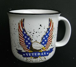 Military Veteran USA China Coffee Tea Cup 4 x 3.5 inches Navy Air Force Marines - £10.34 GBP